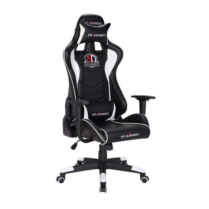 Ergonomic Computer Gaming Chair with High-Back Swivel PU Leather, Seat Height Adjustable
